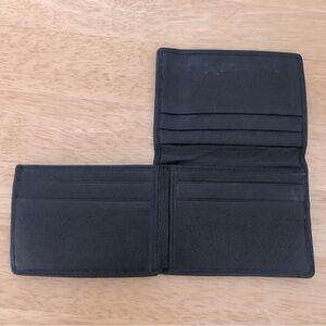 Stone Mountain wallet leather billfold L shape trifold card holder black crackle